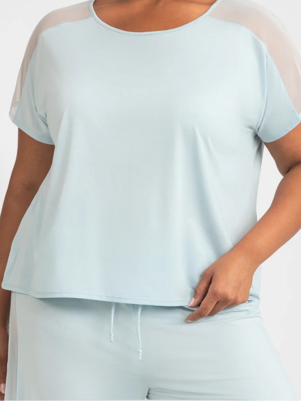 Honey love bliss wear mesh blue lounge set NWT